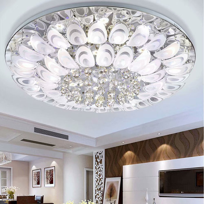 Rosdorf Park Modern Crystal Ceiling Lamp Chandelier Modern Flush Mount
